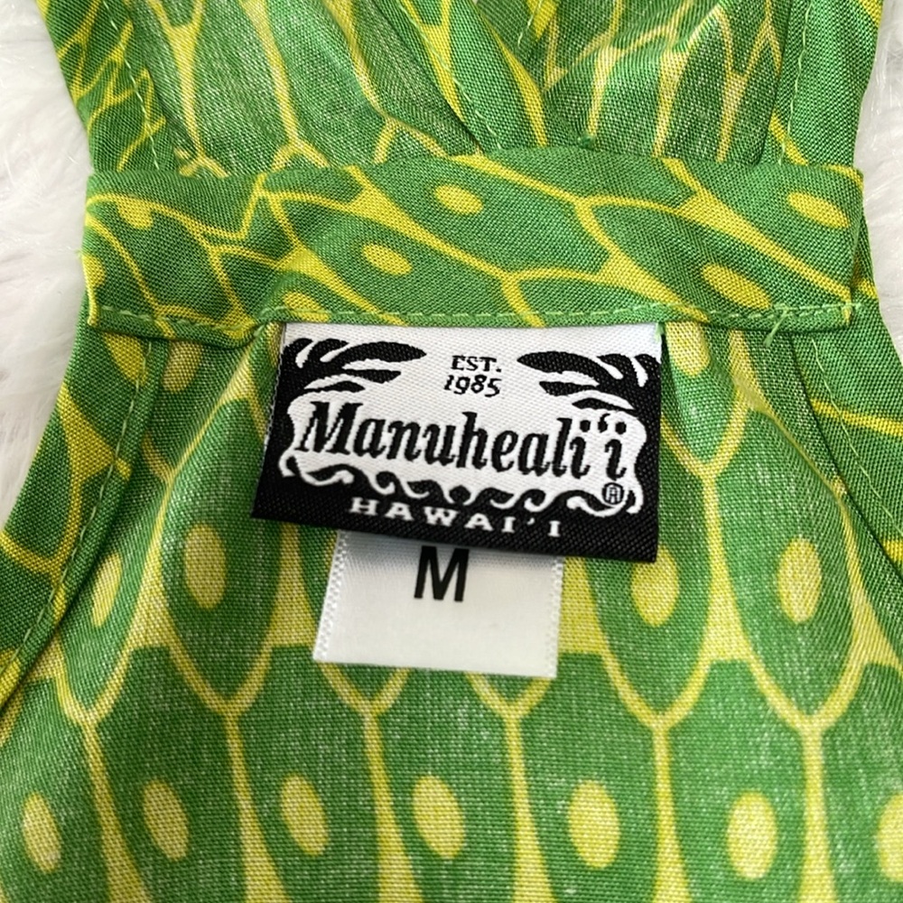 EUC Manuhealii Fly Away Tank Pineapple Green & Yellow M - Picture 3 of 4